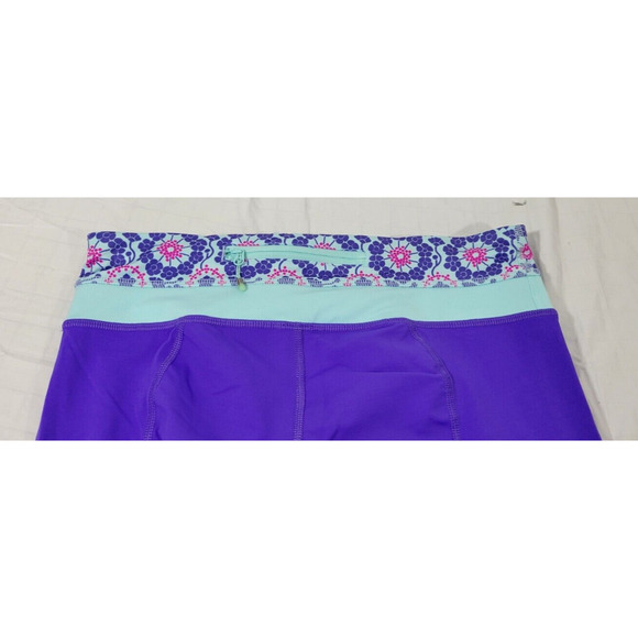 Lululemon Inspire Crop II Womens Sz 6 Power Purple Twiggy Print Luxtreme Legging - Picture 2 of 7